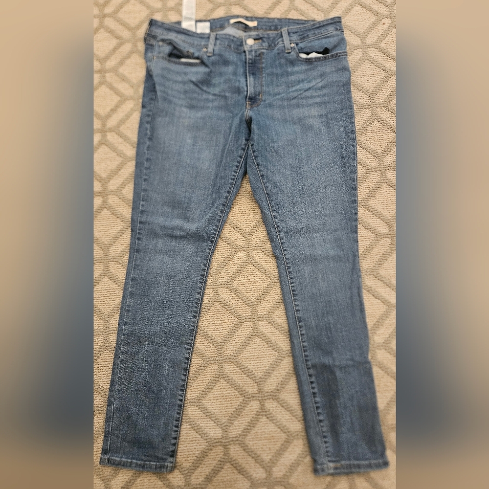 Levi's 711 Light Blue Women's Skinny Jeans Size 34 Read Description